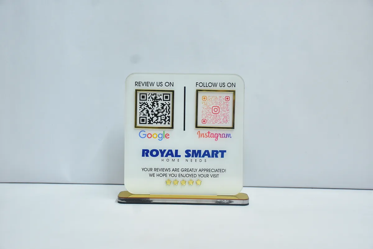 Custom QR Code Social Media Stand