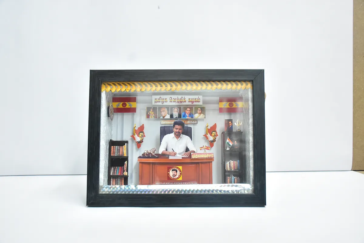 Custom 3D Office Diorama Shadow Box