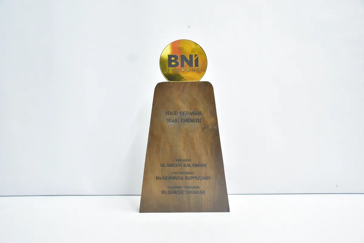 BNI Tycoons Wooden Trophy